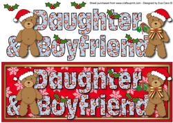 Christmas Teddies Daughter and Boyfriend Large Dl 2