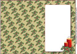 Christmas Candles Insert (dark Khaki)