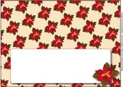 Poinsettia Insert for Large Dl (cream)
