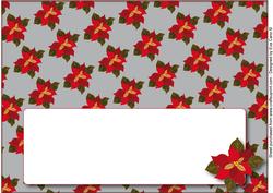 Poinsettia Insert for Large Dl (grey)