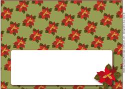 Poinsettia Insert for Large Dl (olive)