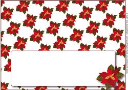 Poinsettia Insert for Large Dl (white)