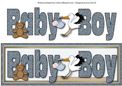 Baby Boy Large Dl with Decoupage