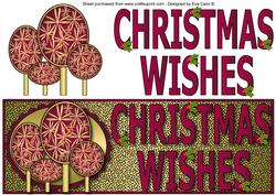 Modern Christmas Trees Christmas Wishes Large Dl