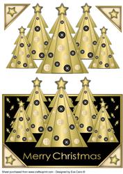 Buttons Christmas Trees Ii Front Over the Edge (black)