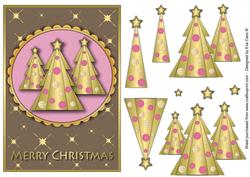 Buttons Christmas Trees Ii Brown