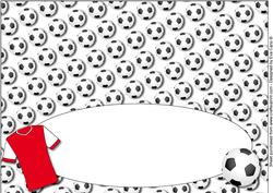 Football Fan Birthday (red & White) Insert