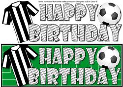Football Fan Birthday (black & White) Large Dl