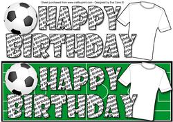 Football Fan Birthday (white 4) Large Dl