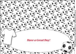 Football Fan Birthday (white 4) Insert with Message