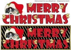 Merry Christmas with Cat and Dog Large Dl