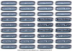 Medium Christmas Tags (blue Steel)