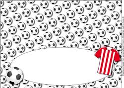 Football Fan Birthday (red & White 5) Insert