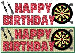 Happy Birthday Dartboard Large Dl