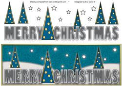 Merry Christmas with Trees Large Dl 6