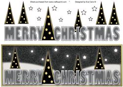 Merry Christmas with Trees Large Dl 2