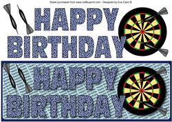 Happy Birthday Dartboard Large Dl 2