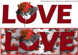 Love with Red Rose Large Dl 2