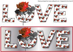 Love with Red Rose Large Dl