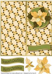 Cream Poinsettia Dl Cut and Fold (cream)