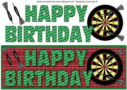 Happy Birthday Dartboard Large Dl 3