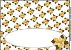 Cream Poinsettia Insert for Large Dl (white)