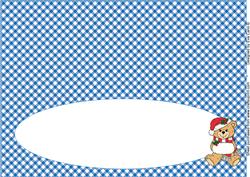 Christmas Bear Insert for Large Dl (blue)