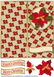 Poinsettia Dl Cut and Fold (tan)