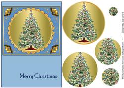 Christmas Tree Pyramid Blue
