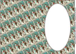 Vintage Boys with Snowman Insert