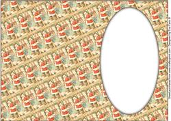 Vintage Santa with Kids Insert