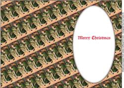 Vintage Santa with Holly Insert 2