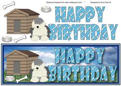 Happy Birthday Dulux Dog Large Dl