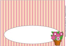 Pink Flowers Insert for Large Dl (cream)