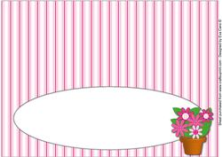 Pink Flowers Insert for Large Dl (white)