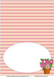 Pink Flowers Insert for A5 (cream)