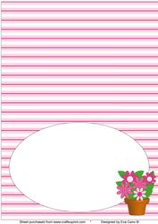 Pink Flowers Insert for A5 (white)