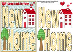 New Home Card Front with Decoupage 4
