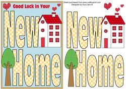 New Home Card Front with Decoupage 3