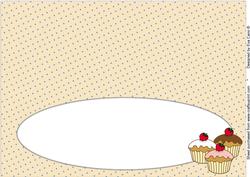 Cupcakes Insert for Large Dl (polka Dots) 2