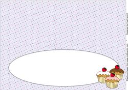 Cupcakes Insert for Large Dl (polka Dots) 6