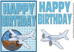 Happy Birthday with Plane 3