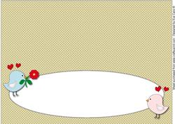 Little Birds Romantic Insert for Large Dl (polka Dots)