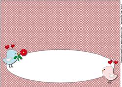 Little Birds Romantic Insert for Large Dl (polka Dots) 3