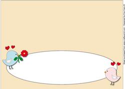 Little Birds Romantic Insert for Large Dl (cream)