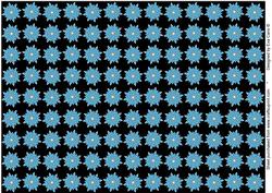 Oriental Blue Flowers Backing Paper (black)