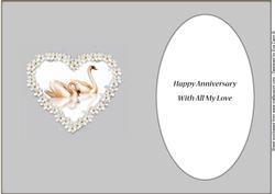 Swans and Heart Insert (grey)
