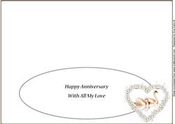 Swans and Heart Insert for Large Dl (white)