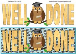 Graduation Owl Large Dl (blue)