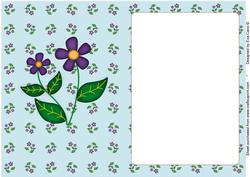 Dark Purple Flowers Insert (blue)